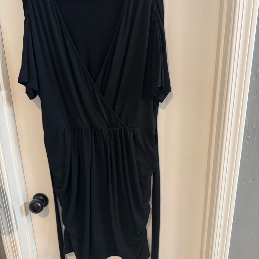 Elegant Black Wrap Dress